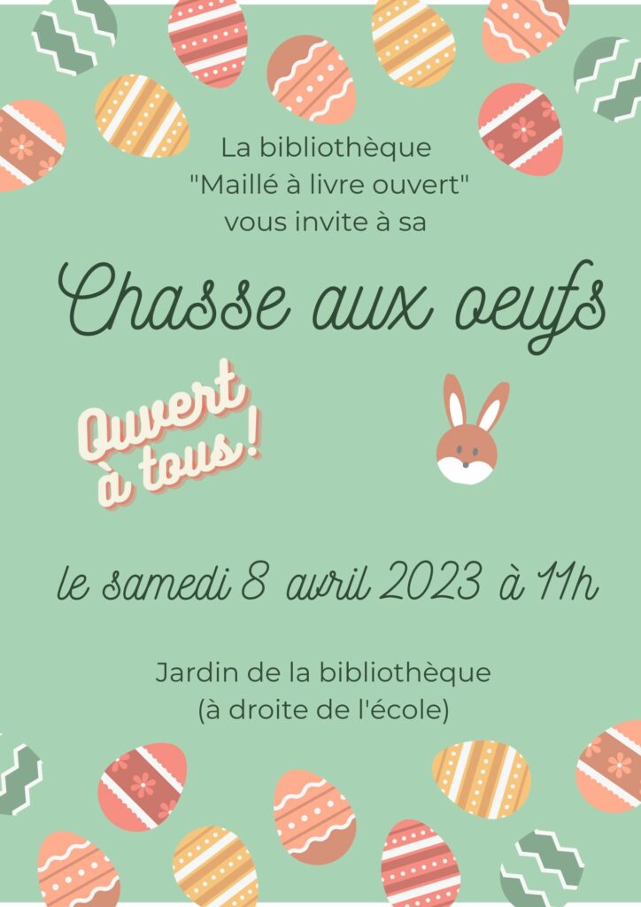 la bibliothèque Maillé à livre ouvert vous invite à sa chasse aux